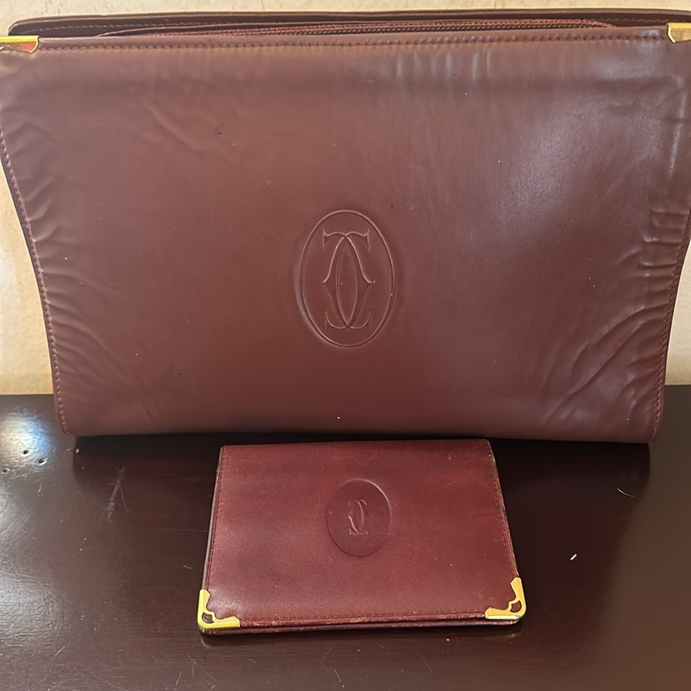 GUC Vintage Cartier zipper clutch, wallet and Cartier shopping bag!!! - Picture 6 of 8